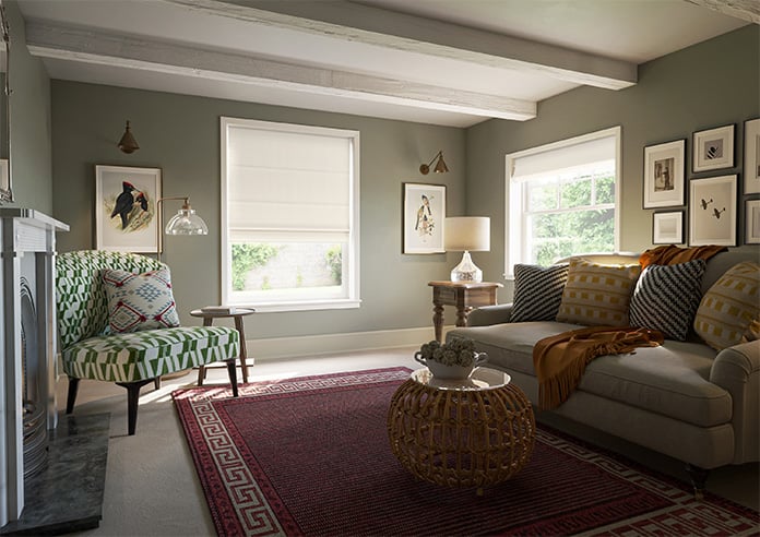 Oslo, Pearl - Twist&Fit Roman Blind - Image 7